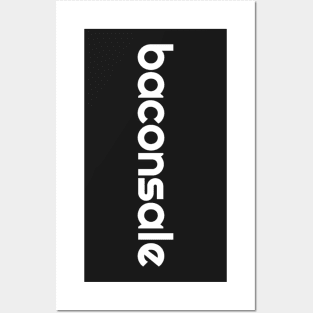 Vertical White Print Baconsale Posters and Art